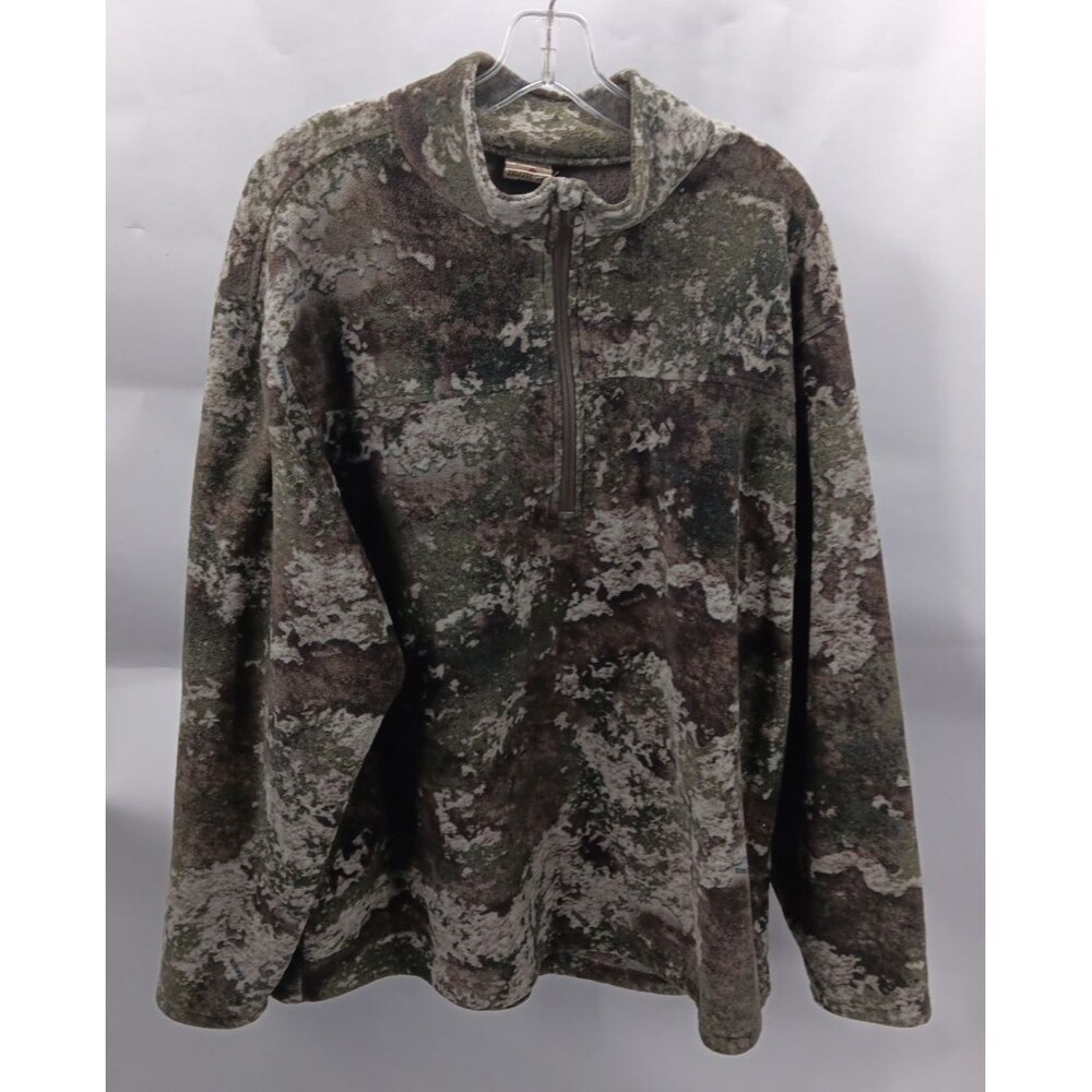 Redhead Jacket Mens 2XL Brown Camouflage Full Zip Hunting Fleece Stretch